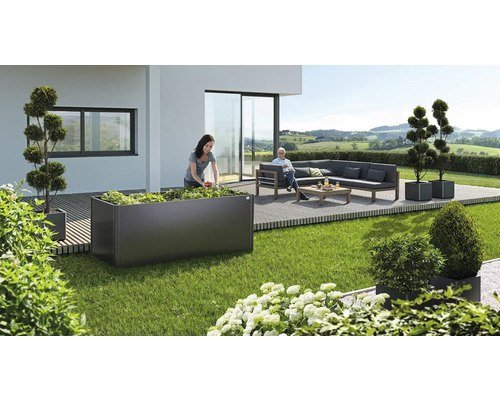 Biohort Hochbeet klassisch 2 x 1 Stahl 201 x 102 x 77 cm