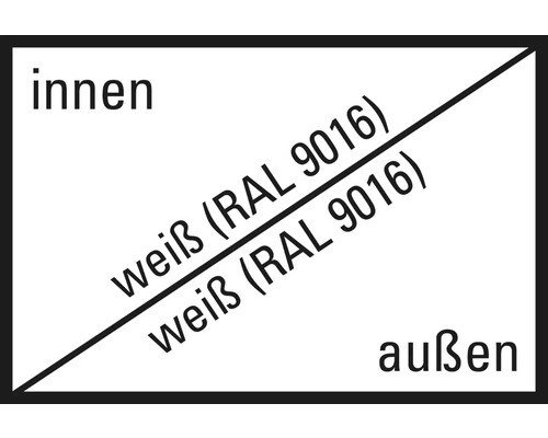ARON Basic+ Kunststofffenster 2-flügelig 120 x 120 cm mit festem Pfosten dreifach verglast