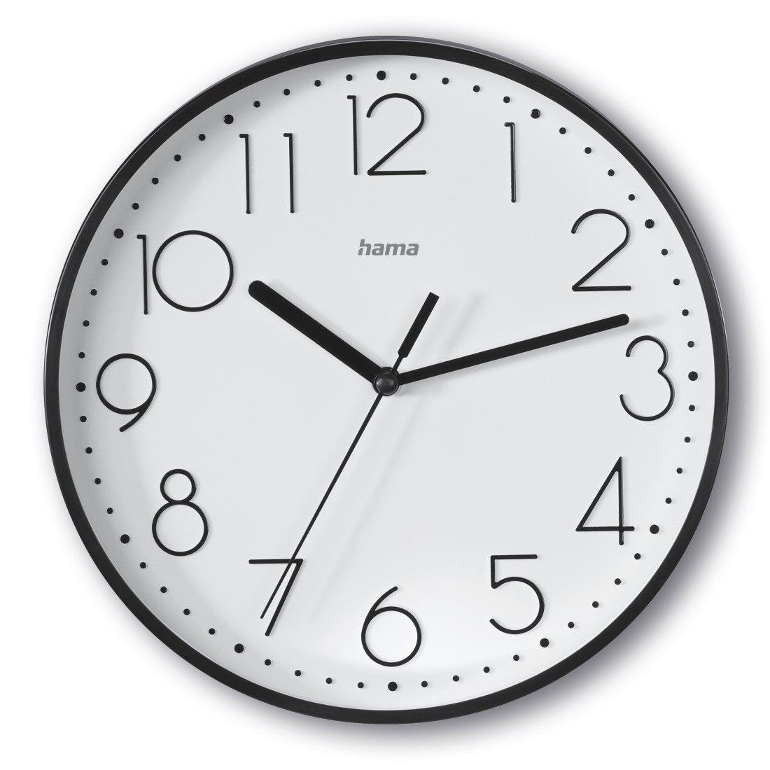 Hama Salina Wanduhr Ø 22 cm Schwarz geräuscharm
