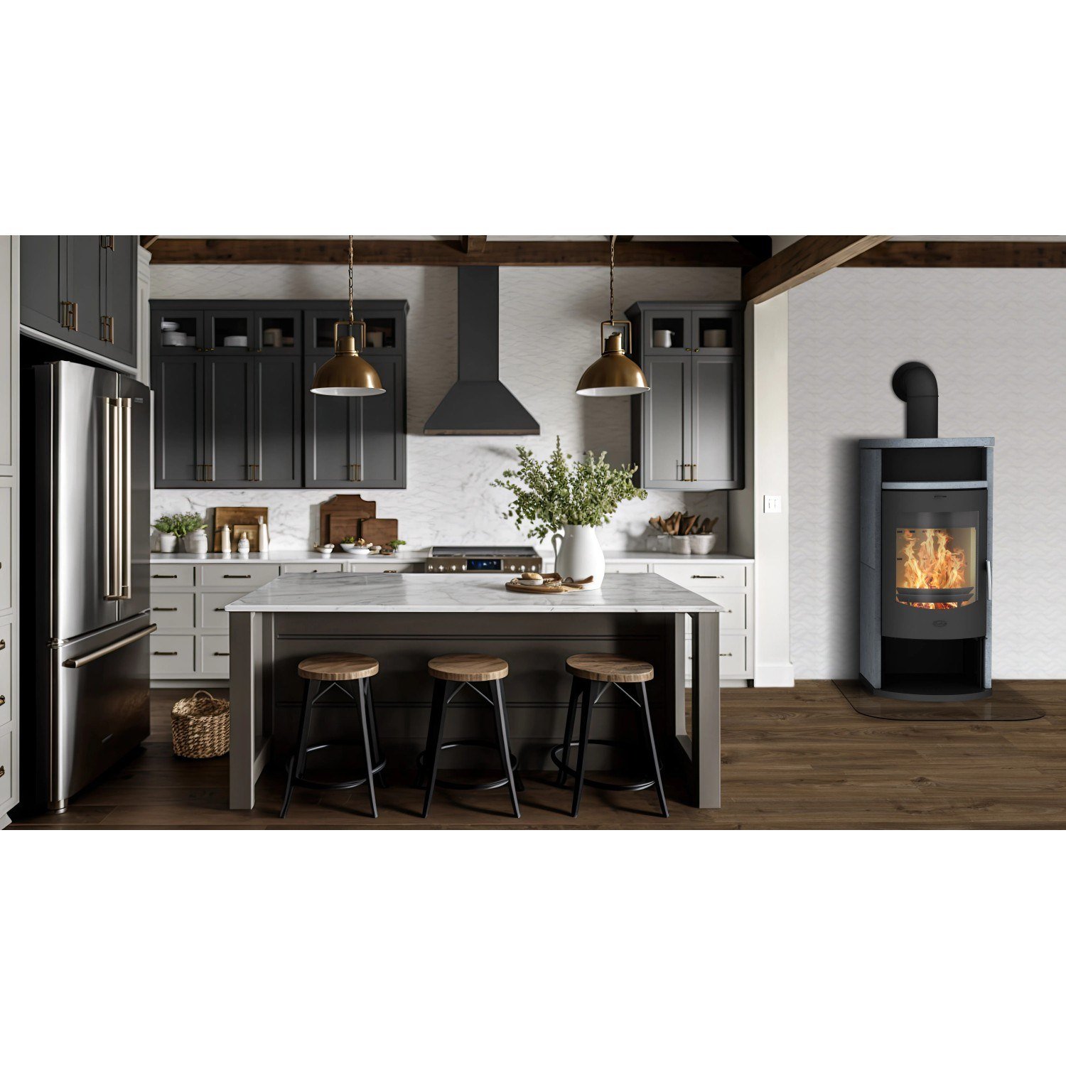 Fireplace Barcelona Speckstein-Kaminofen 8 kW