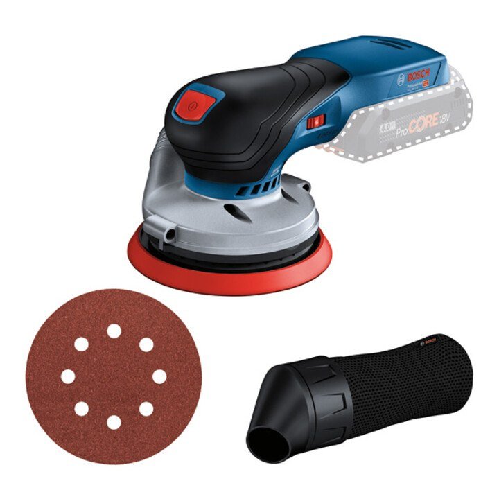 Bosch Professional GEX 18V-125 Akku-Exzenterschleifer 125 mm (0601372201) Solo