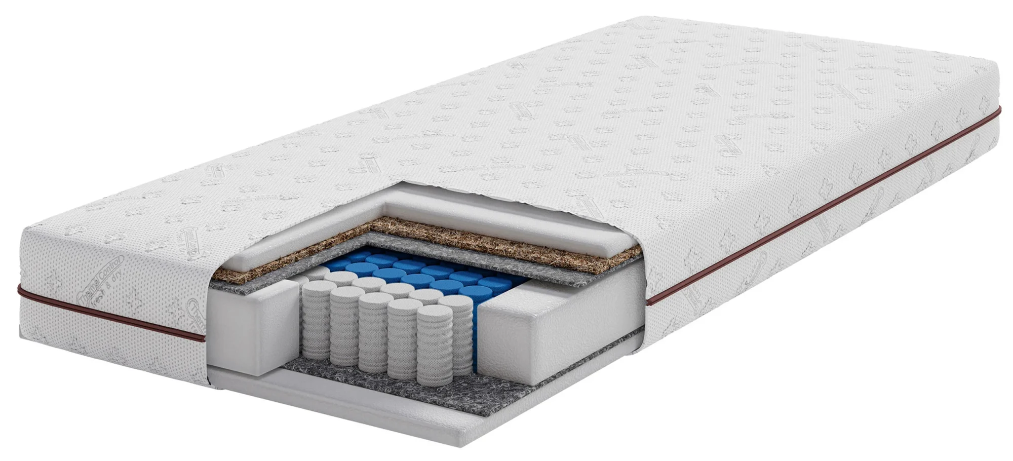 Selsey Somcoco Taschenfederkernmatratze 90 x 200 cm mit Kokos und PUR-Schaum, beidseitig verwendbar