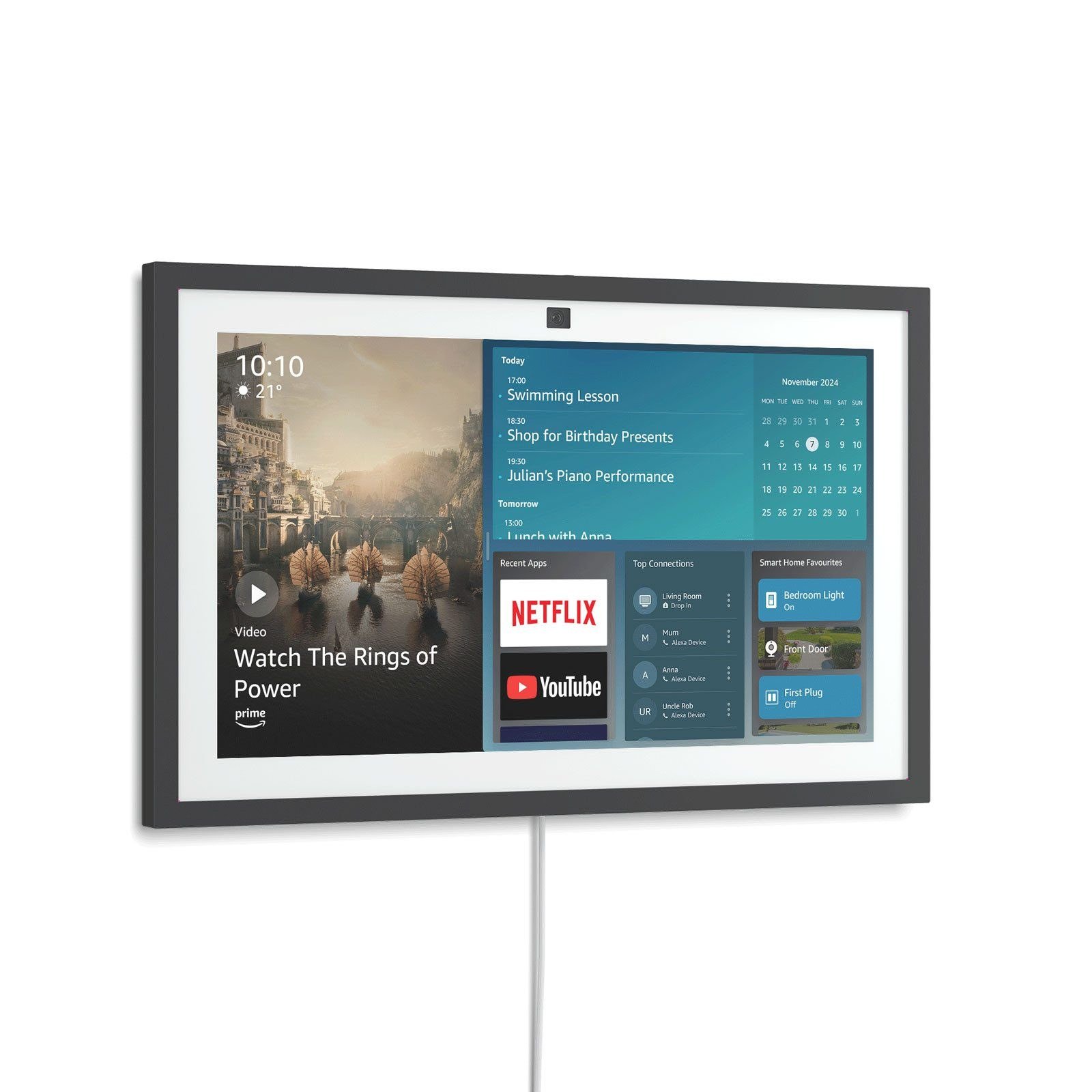 Amazon Echo Show 21 Smart Display mit Alexa und Fernbedienung