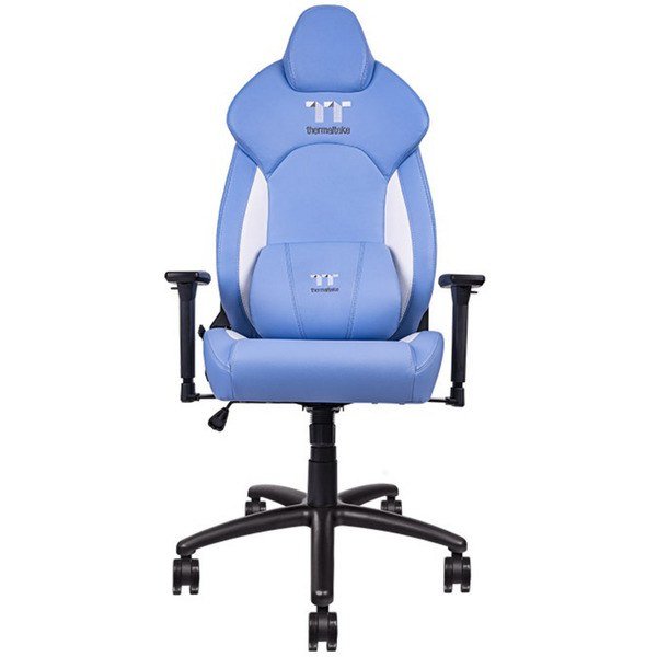 Thermaltake V Comfort Gaming-Stuhl Kunstleder blau/weiß