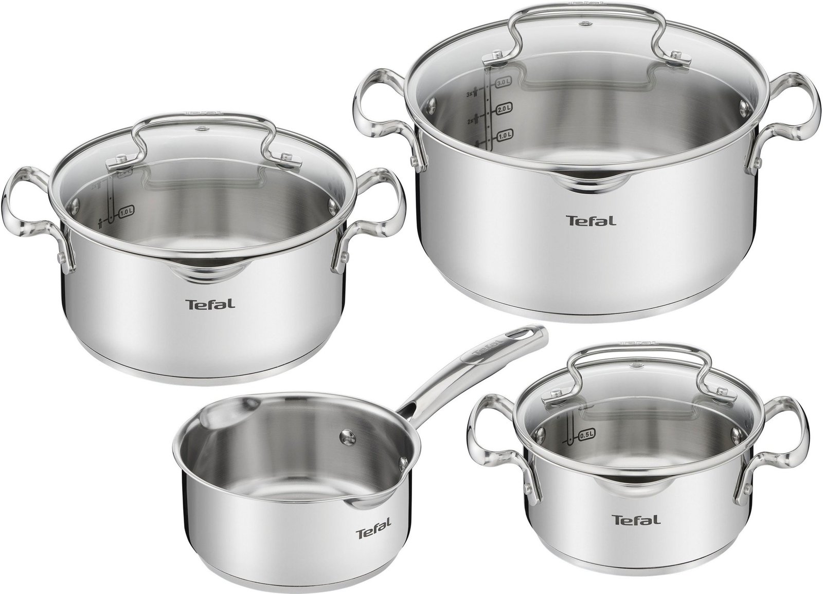 Tefal Duetto Topfset 7-tlg. Edelstahl