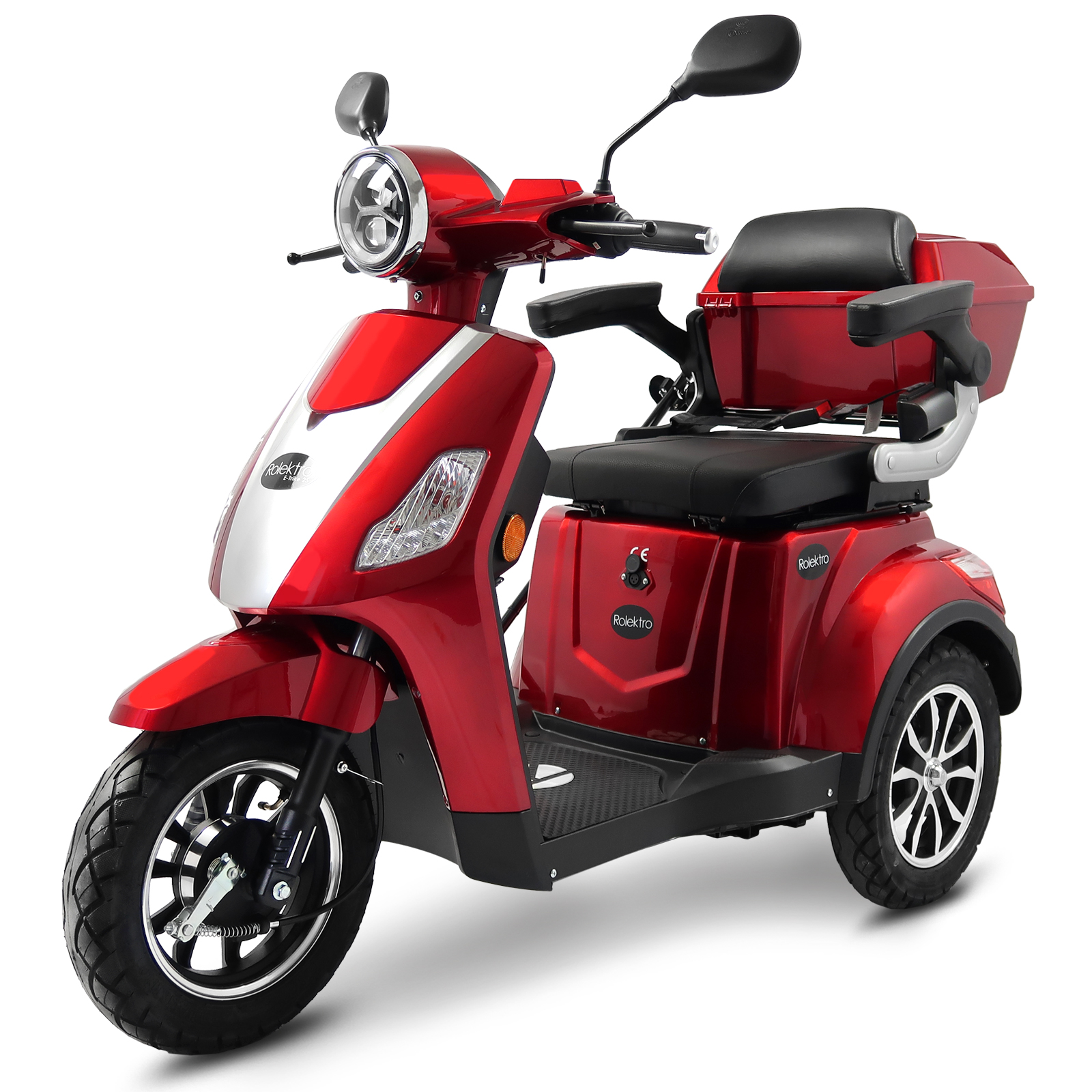 Rolektro E-Trike 25 V.3 Elektro-Dreirad 1000 W mit Topcase