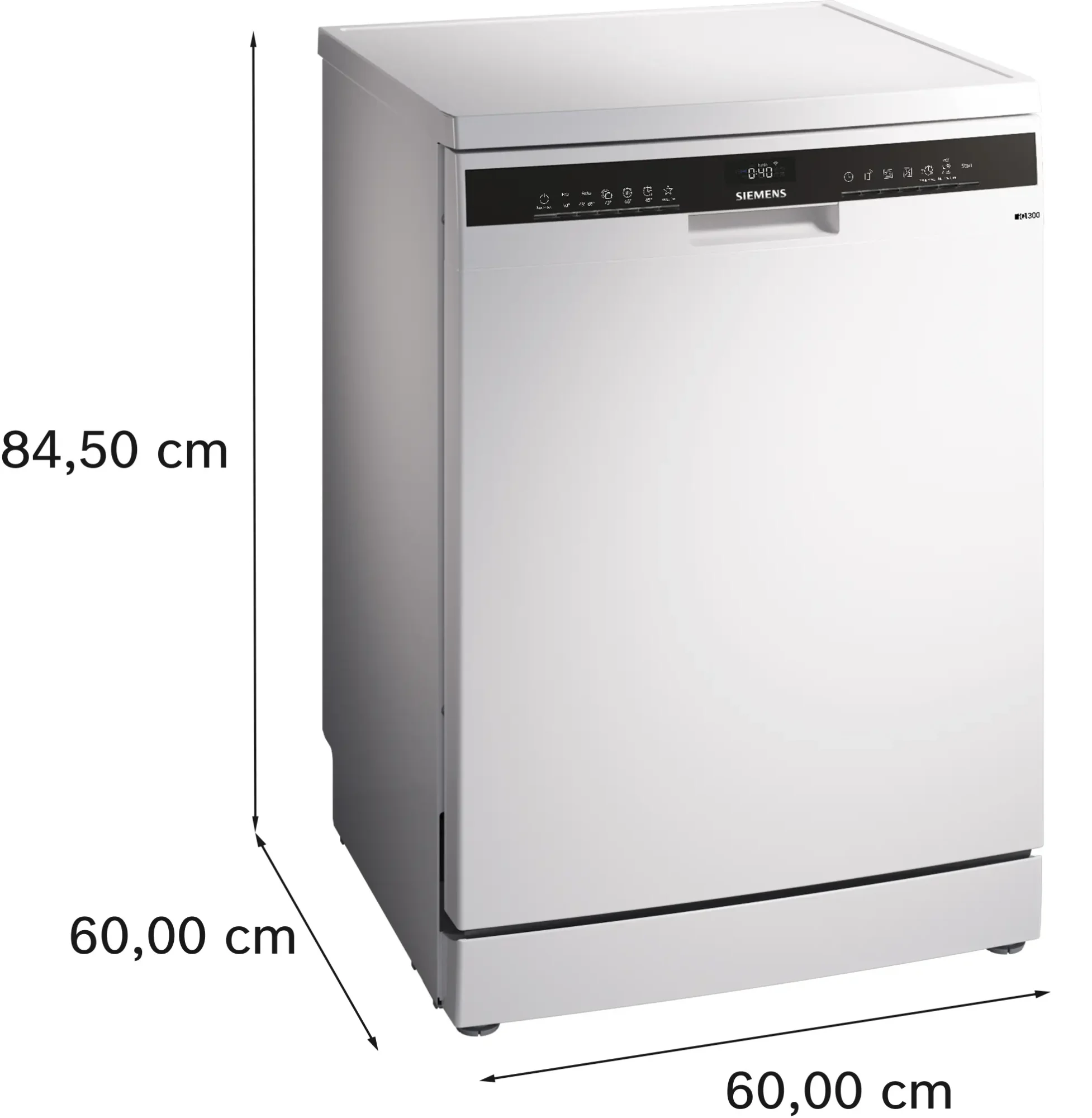 Siemens iQ300 SN23EW03ME freistehender Geschirrspüler 60 cm Weiß 14 Maßgedecke