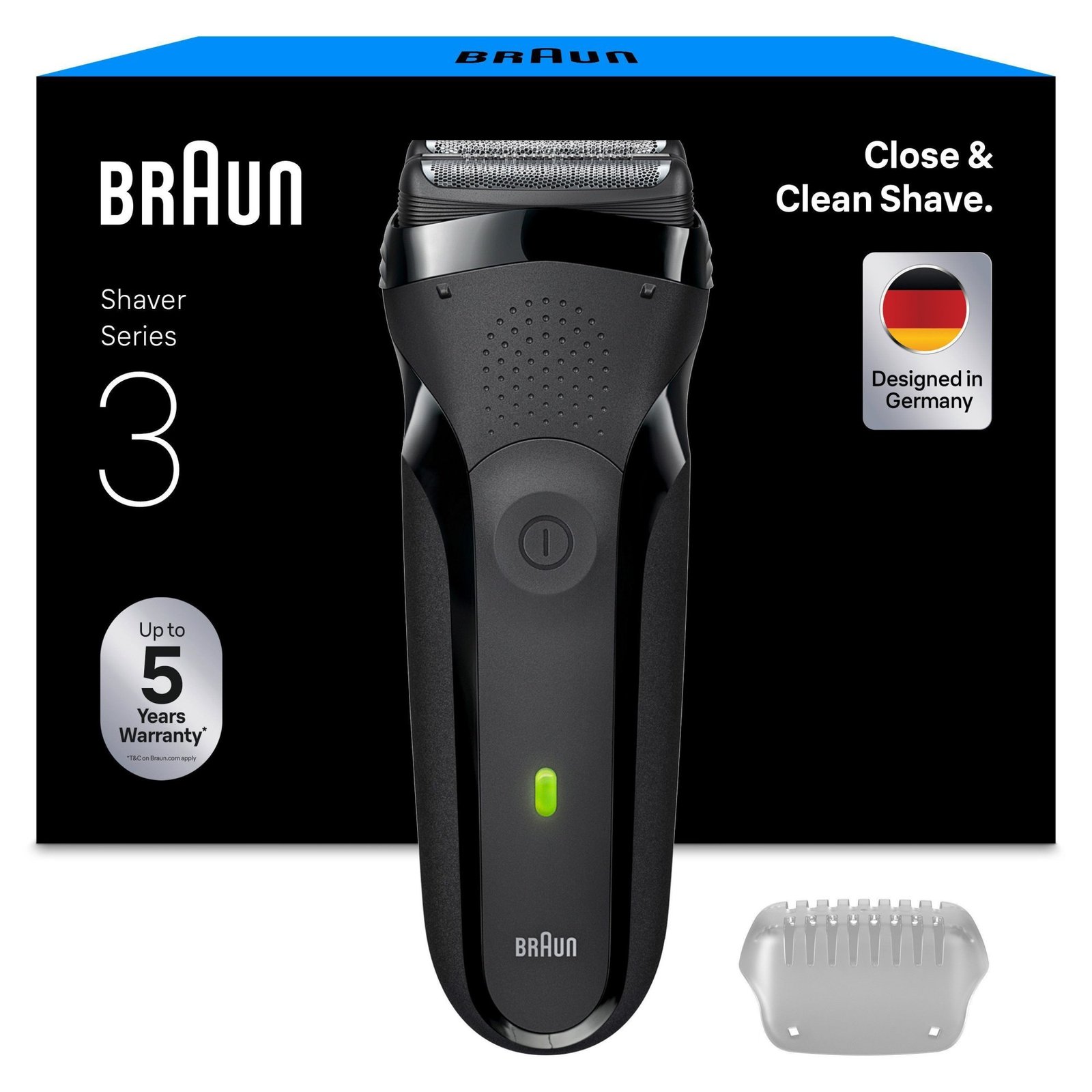 Braun Series 3 300s Nass/Trocken-Rasierer mit Präzisionstrimmer