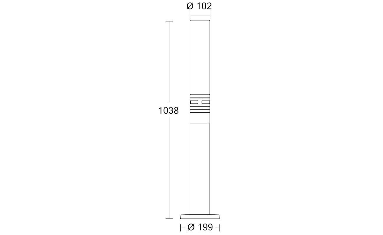Steinel GL 60 LED Pollerleuchte Edelstahl mit Bewegungsmelder 103,8 cm