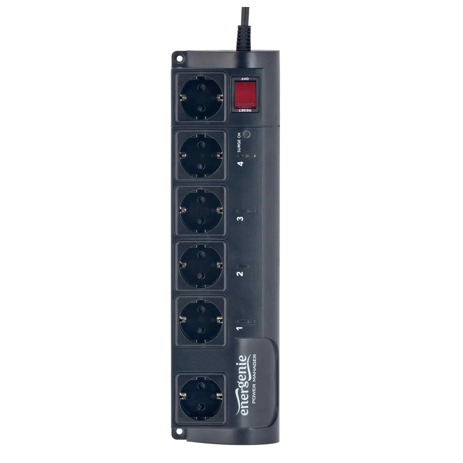 Gembird EnerGenie EG-PMS2 Steckdosenleiste 6-fach mit 4 programmierbaren Steckdosen