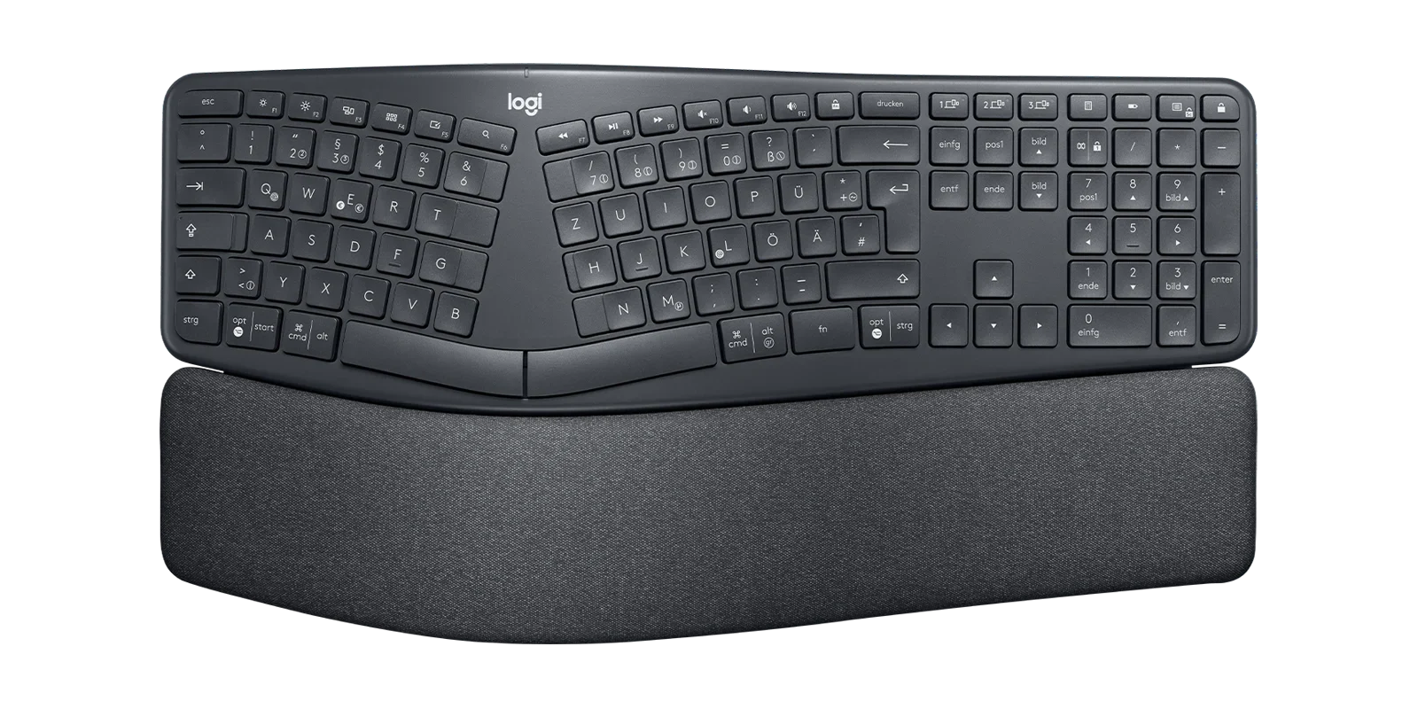 Logitech ERGO K860 Ergonomische Split-Tastatur Kabellos QWERTZ Graphite