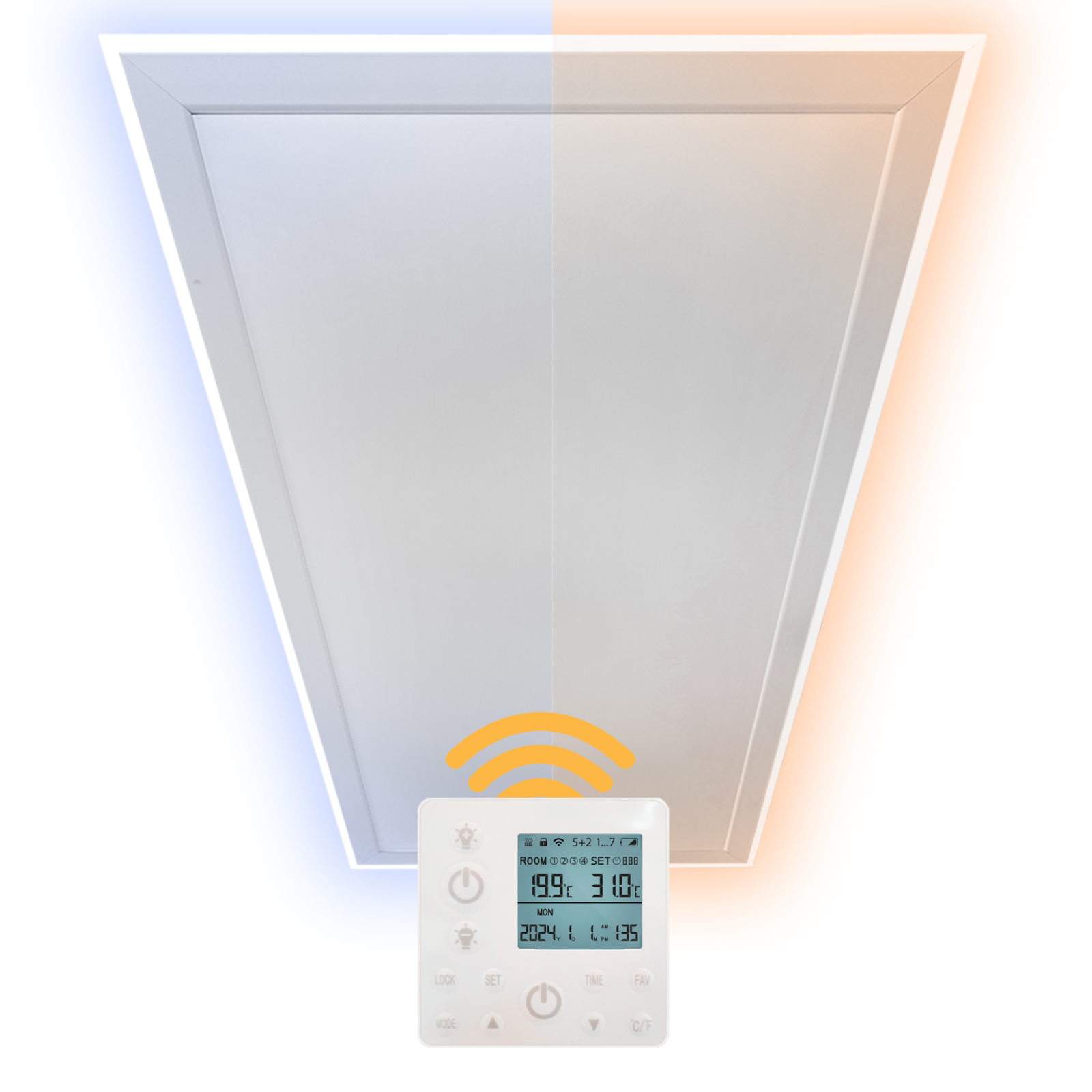 Heidenfeld HF-HP500 Infrarotheizung 800 W mit Thermostat