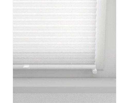 SOLUNA Faltenplissee Tageslicht 40 x 130 cm mit Seitenverspannung ohne Bohren