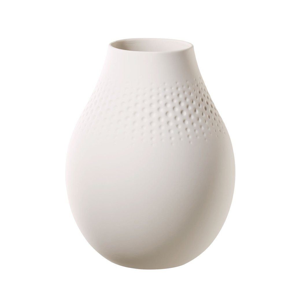 Villeroy & Boch Manufacture Collier Perle Vase Porzellan weiß 20 cm