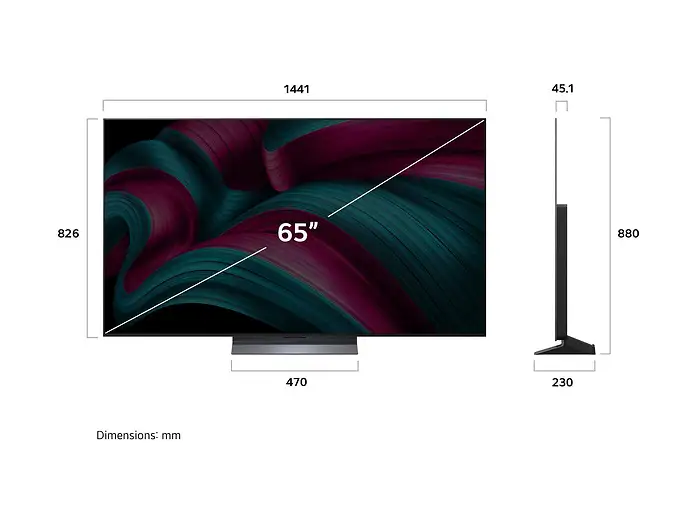 LG OLED65C57LA OLED evo AI C5 4K Smart TV, 65 Zoll (165 cm), 120 Hz, Dolby Vision, Dolby Atmos