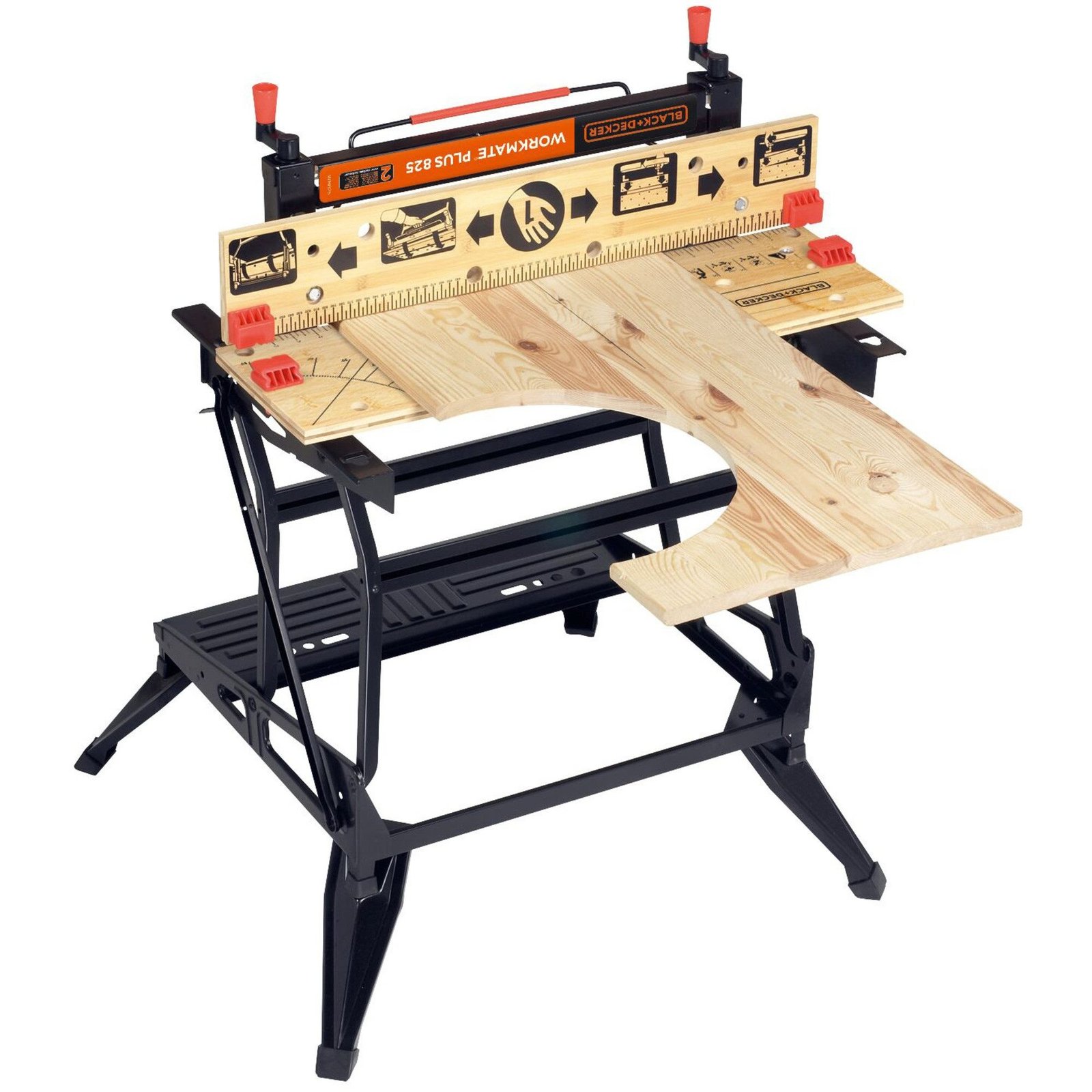 Black & Decker WM825 Workmate Klappbare Werkbank aus Stahl