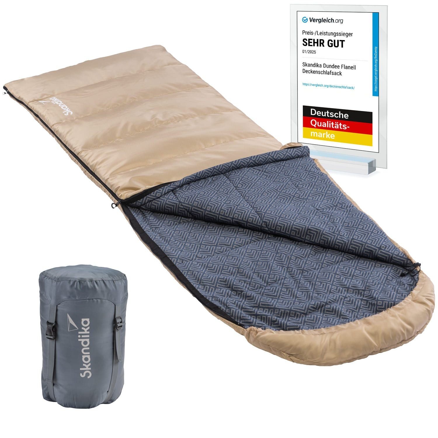 Skandika Dundee Deckenschlafsack koppelbar 220 x 80 cm
