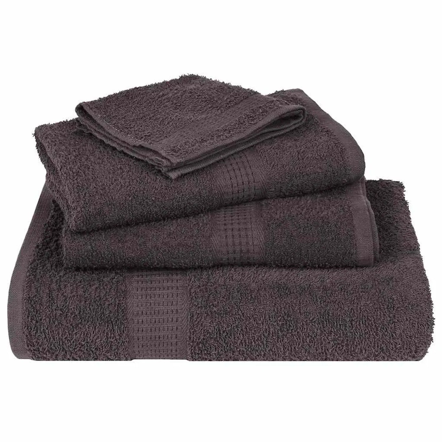 vidaXL Badetücher 2er-Set Anthrazit 100 x 150 cm 360 g/m² Baumwolle