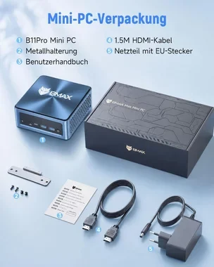 BMAX B11 Pro Mini-PC Intel Core Ultra 5 115U 16 GB RAM 512 GB SSD Windows 11 Pro