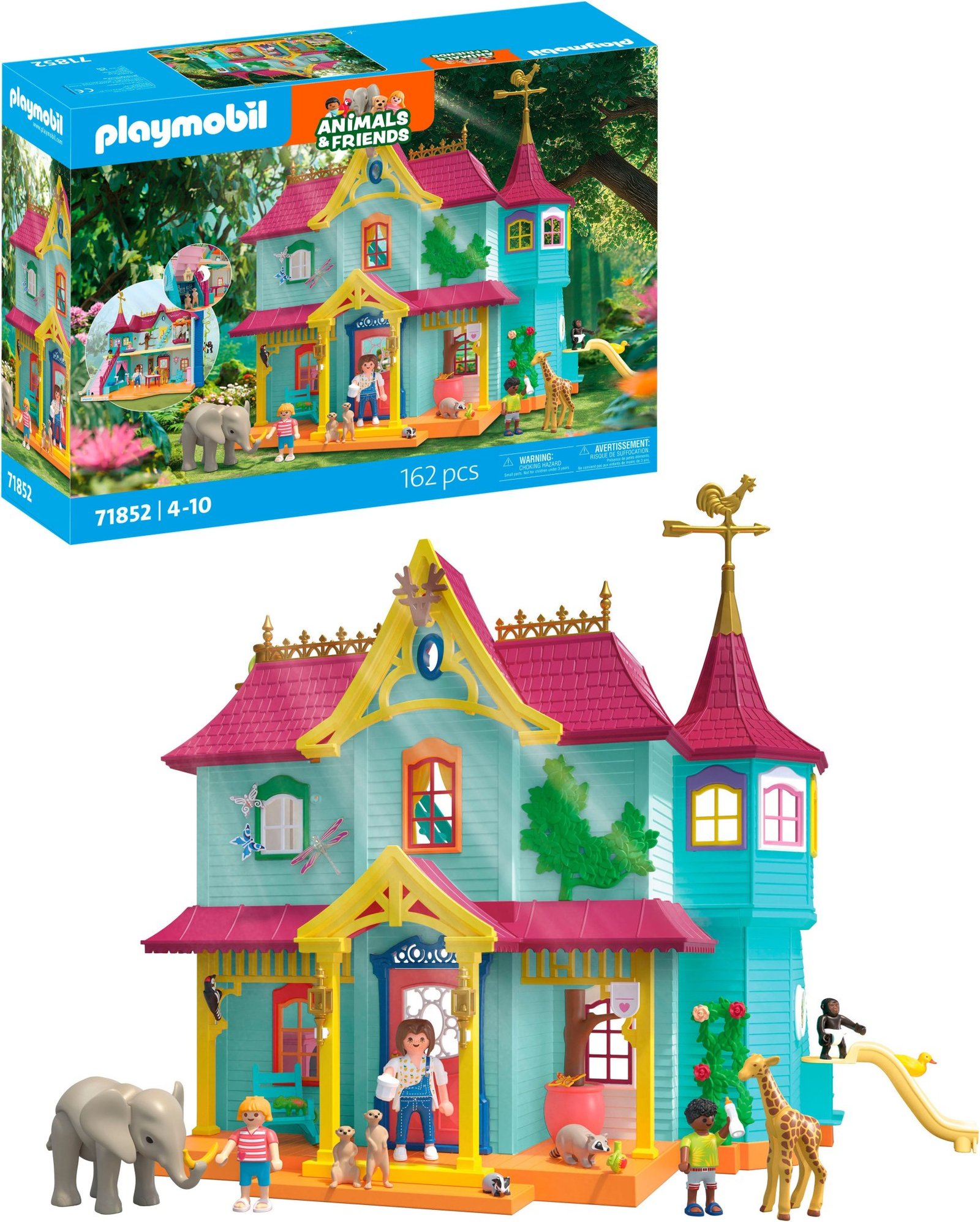 Playmobil Animals and Friends Kunterbunte Tiervilla 71852 mit 162 Teilen