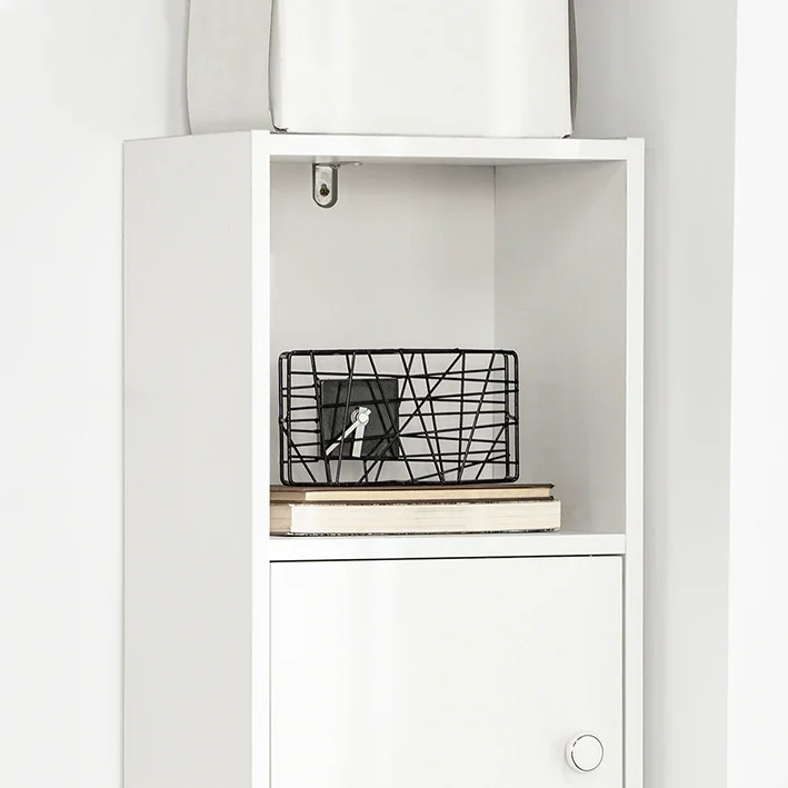 SoBuy STR10-W Bücherregal weiß mit 2 Türen und 2 Schubladen 188 cm