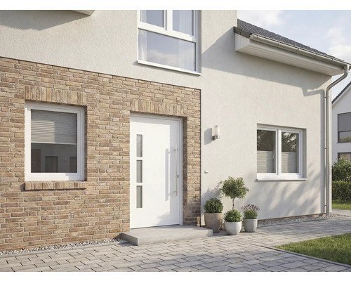 ARON Basic Alu 3131 Haustür Aluminium-Kunststoff verkehrsweiß 100 x 210 cm DIN rechts