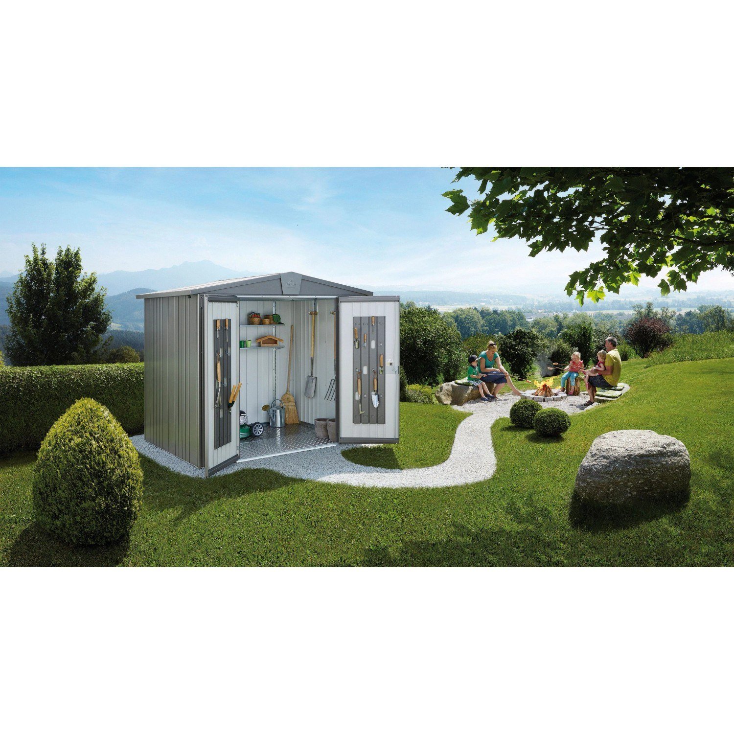 Biohort Europa Gr. 3 Metall-Gerätehaus mit Satteldach