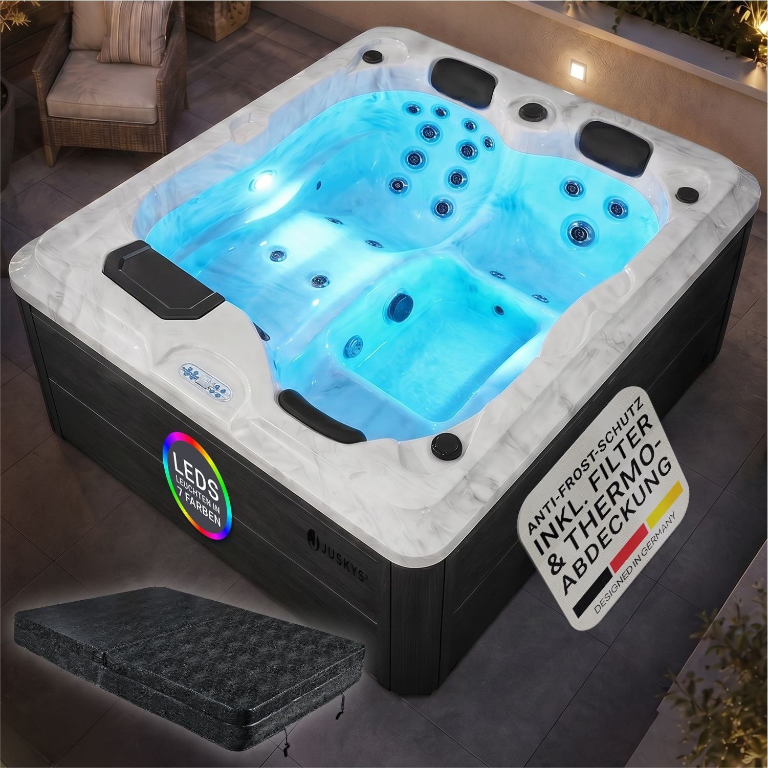 Artsauna Oasis Outdoor-Whirlpool 3 Personen 620 l