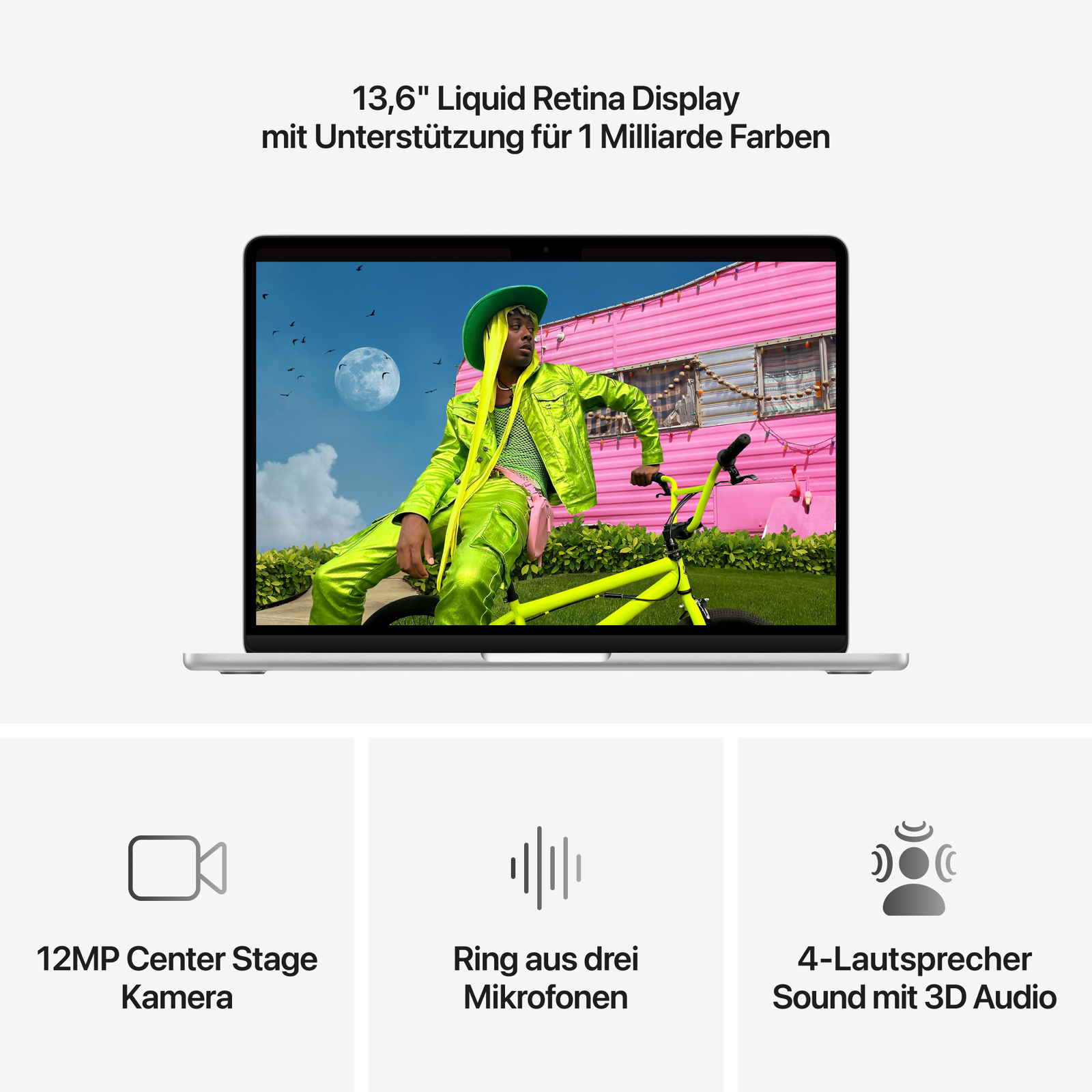 Apple MacBook Air 13 Zoll (2026) M5 10-Core CPU, 8-Core GPU, 16 GB RAM, 512 GB SSD