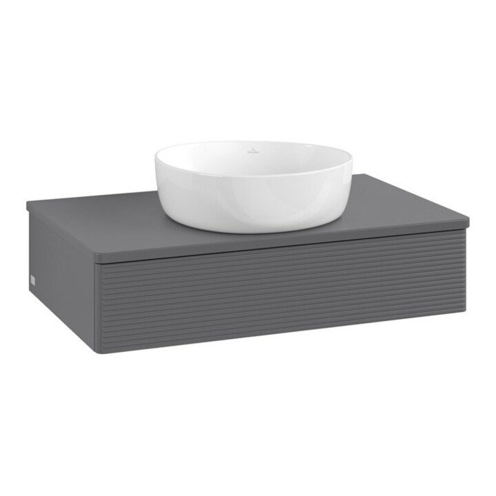 Villeroy & Boch Antao Waschtischunterschrank 80 cm mit 1 Auszug anthrazit matt K08110GK