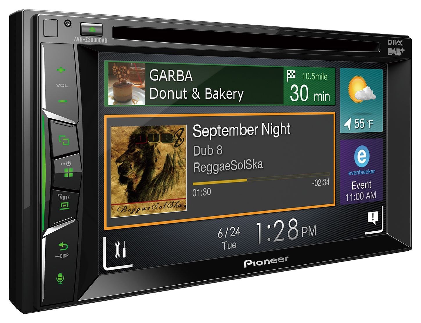 Pioneer AVH-Z3000DAB 2-DIN Autoradio mit 6,2-Zoll-Touchscreen und DAB+