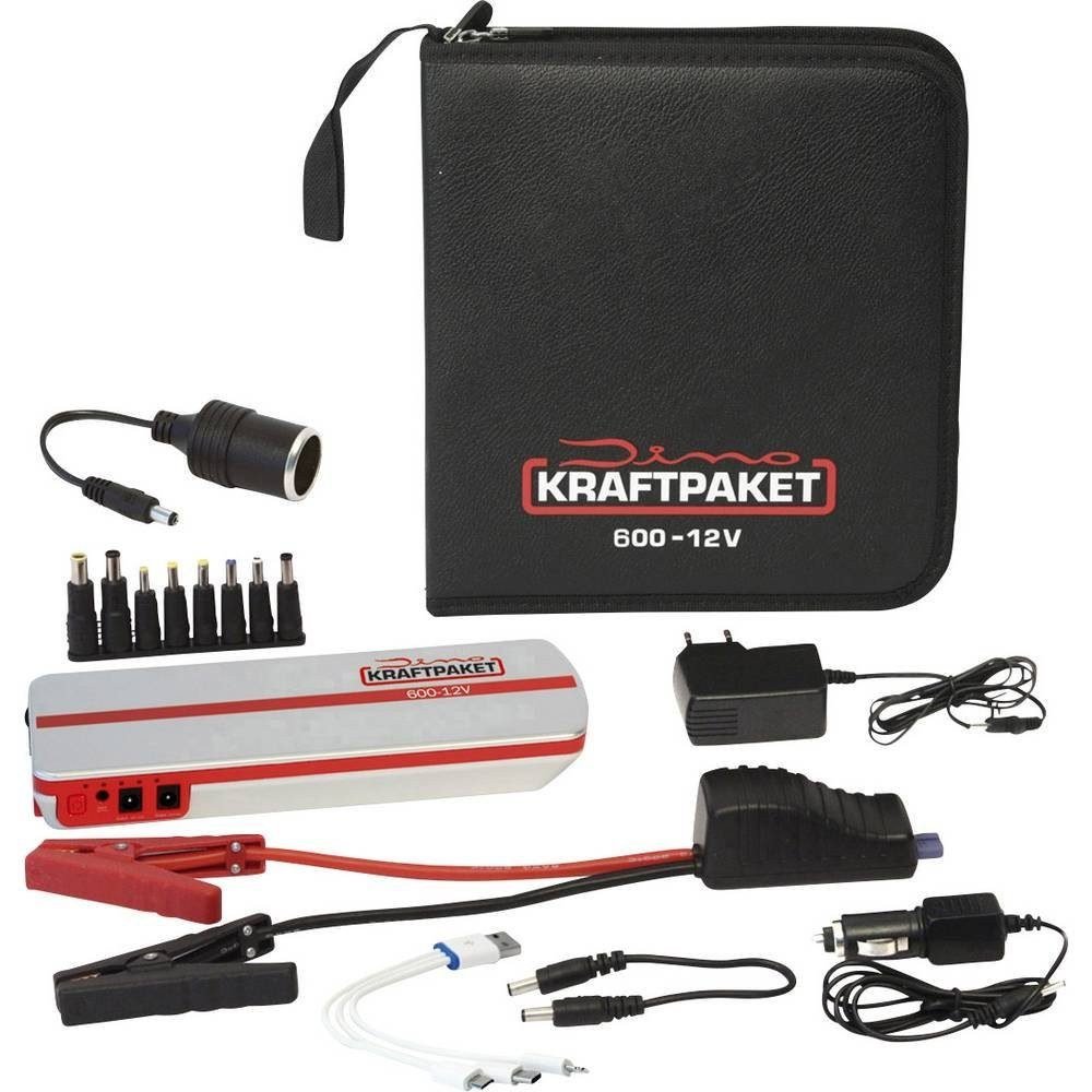 Dino Kraftpaket 136102 Starthilfegerät mit Powerbank 12 V 600 A