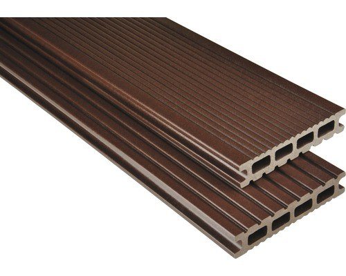 Konsta WPC Terrassendiele Futura Hohlkammerprofil dunkelbraun 5500 x 145 x 26 mm