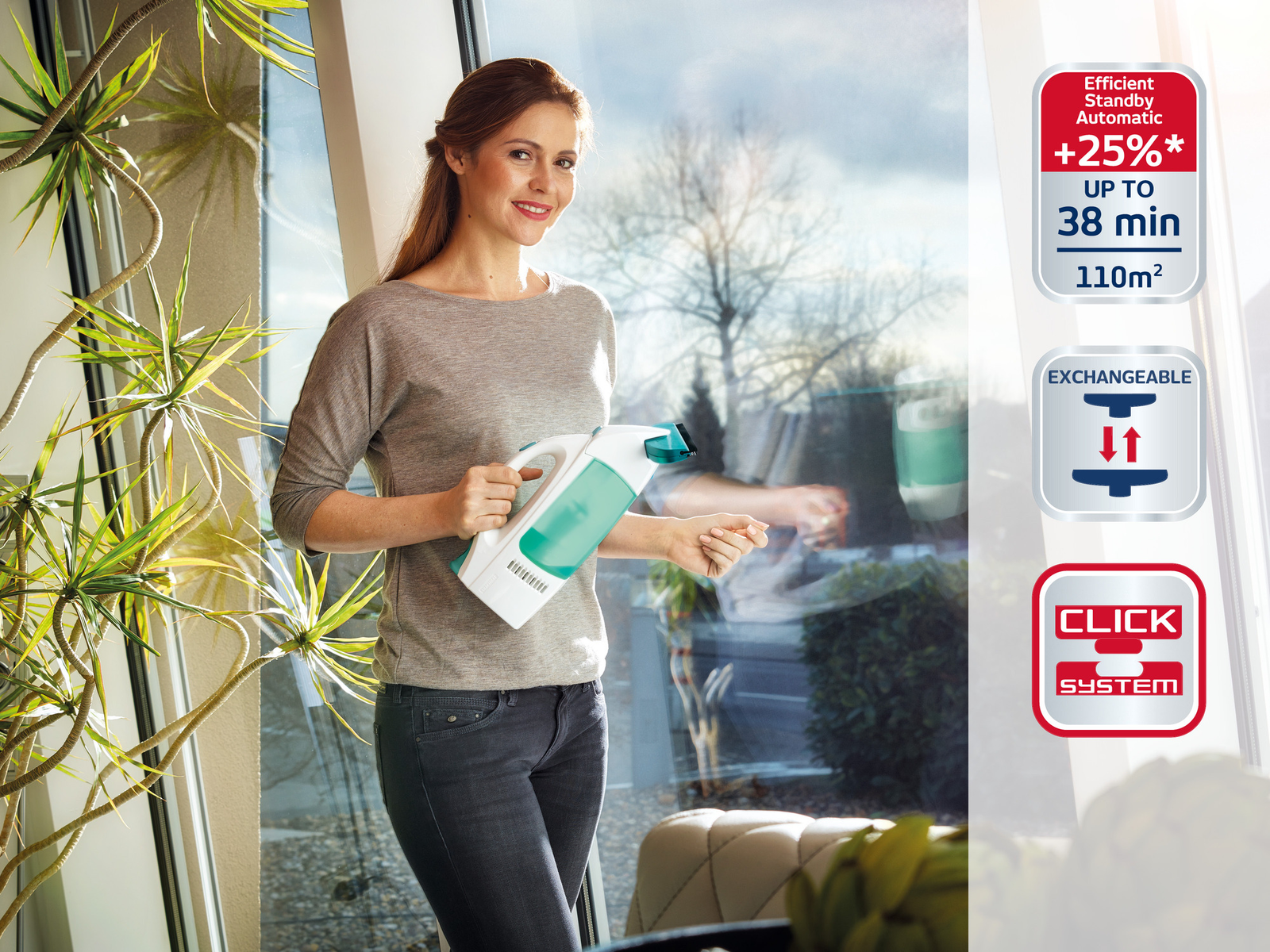 Leifheit Dry & Clean 51000 Akku-Fenstersauger