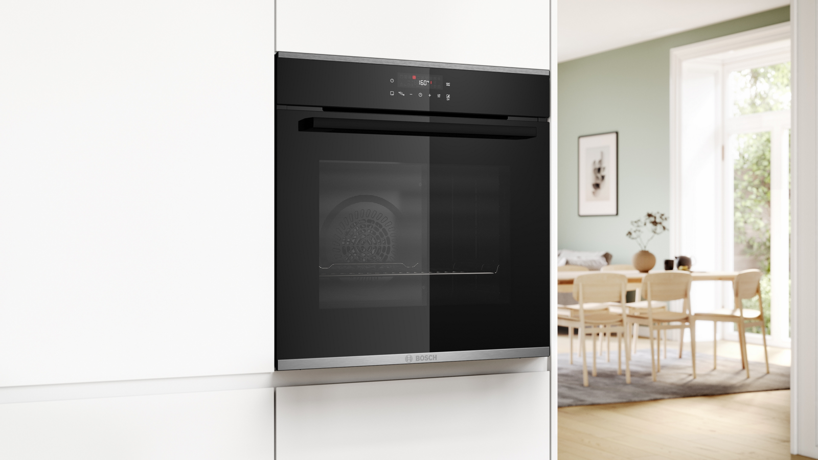 Bosch Serie 4 HBA272BB3 Einbaubackofen Pyrolyse 3D-Heißluft