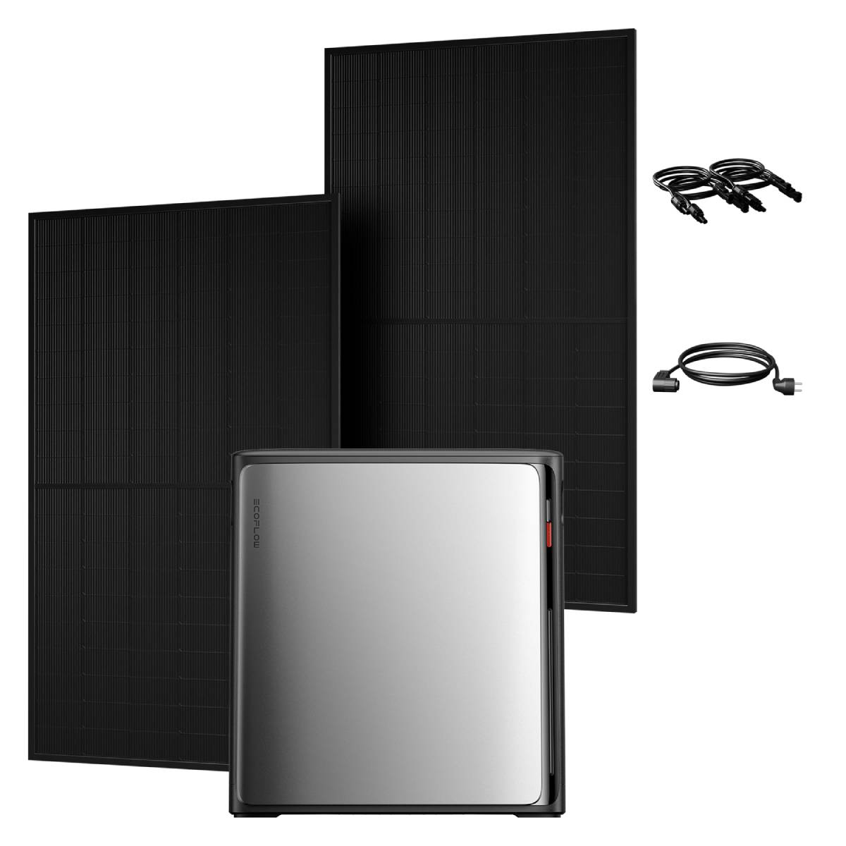 EcoFlow STREAM Ultra X Balkonkraftwerk-Set mit 2 x 450 W Solarmodulen