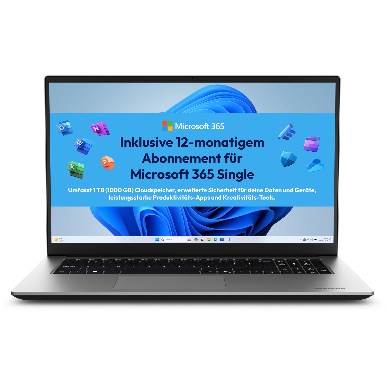 Medion Avantum 17 E1e 17,3 Zoll Notebook Intel N100 4 GB 128 GB