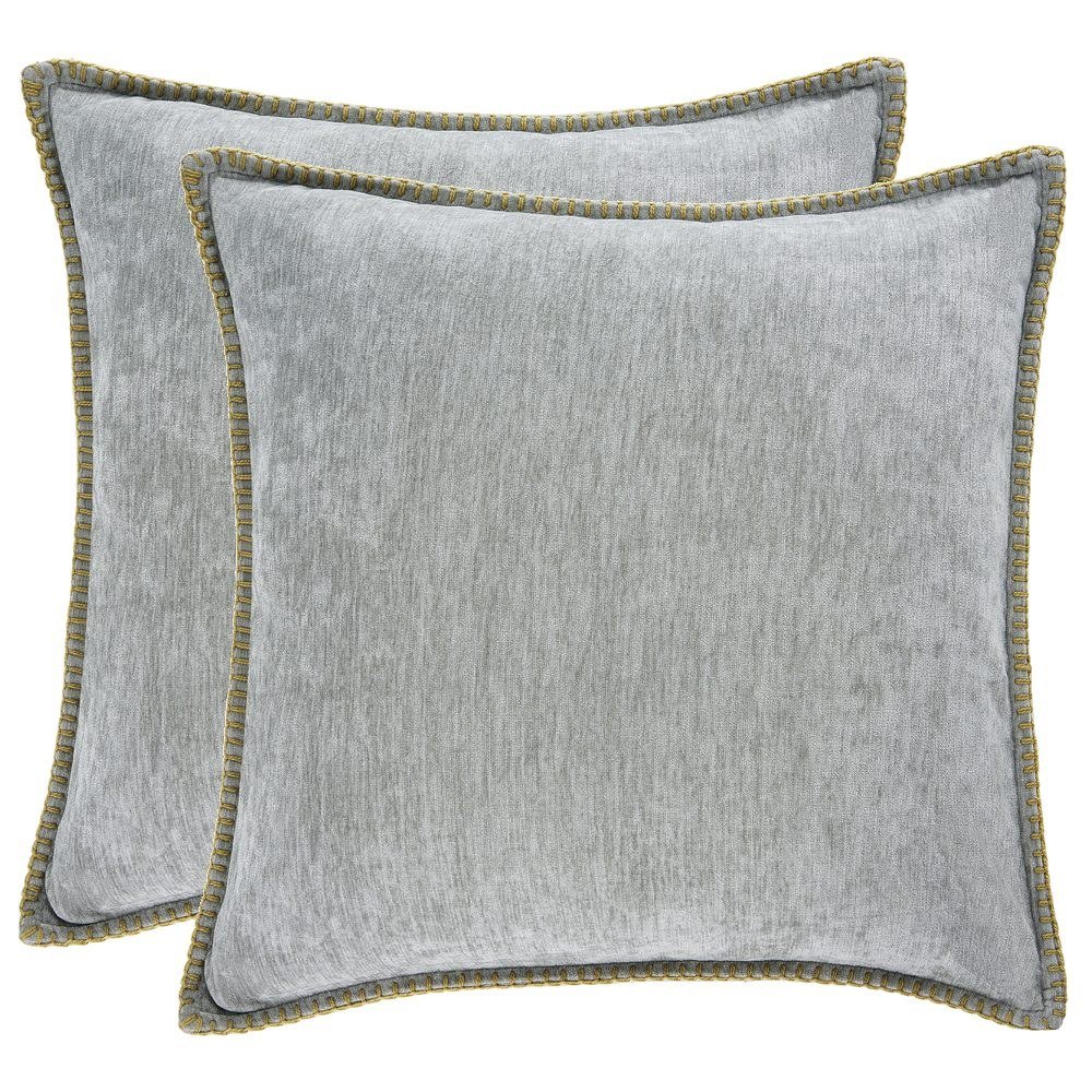 Interior by Hakito Farm Dekokissen 2er Set Grau 40 × 40 cm mit Füllung