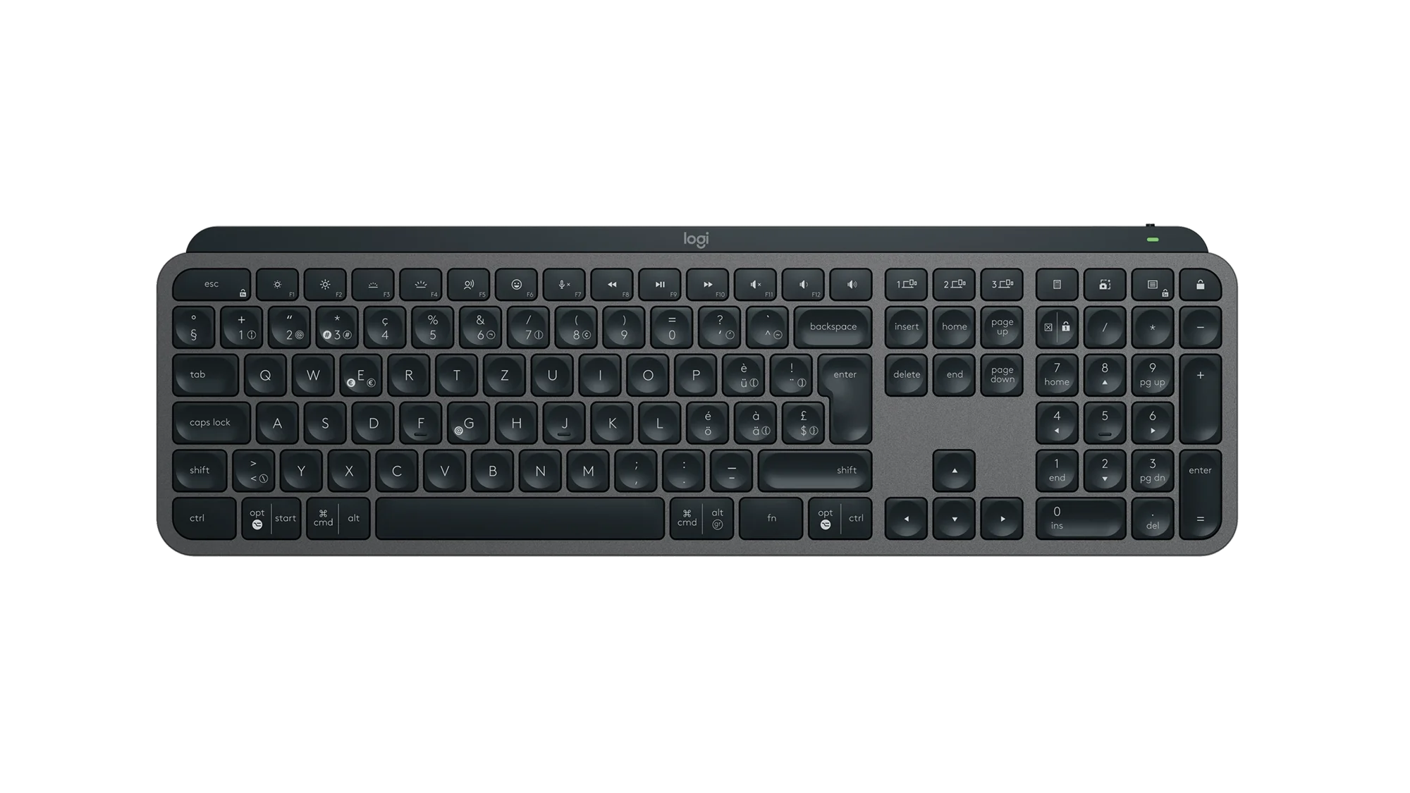 Logitech MX Keys S Kabellose Tastatur QWERTZ Deutsch Graphite
