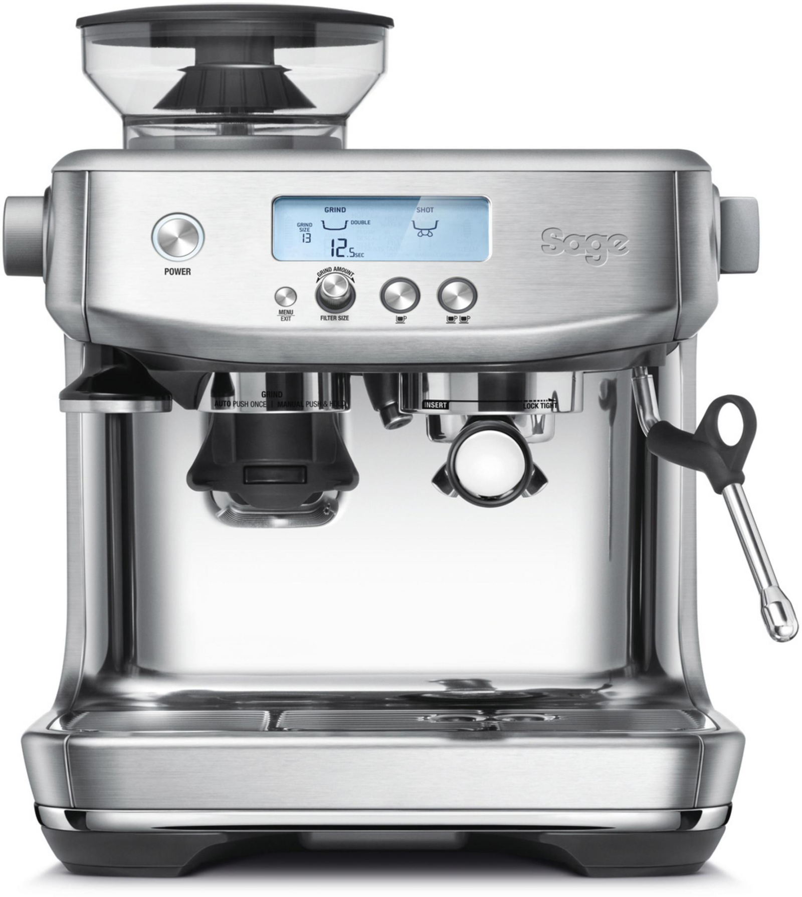 Sage The Barista Pro Siebträgermaschine mit Display