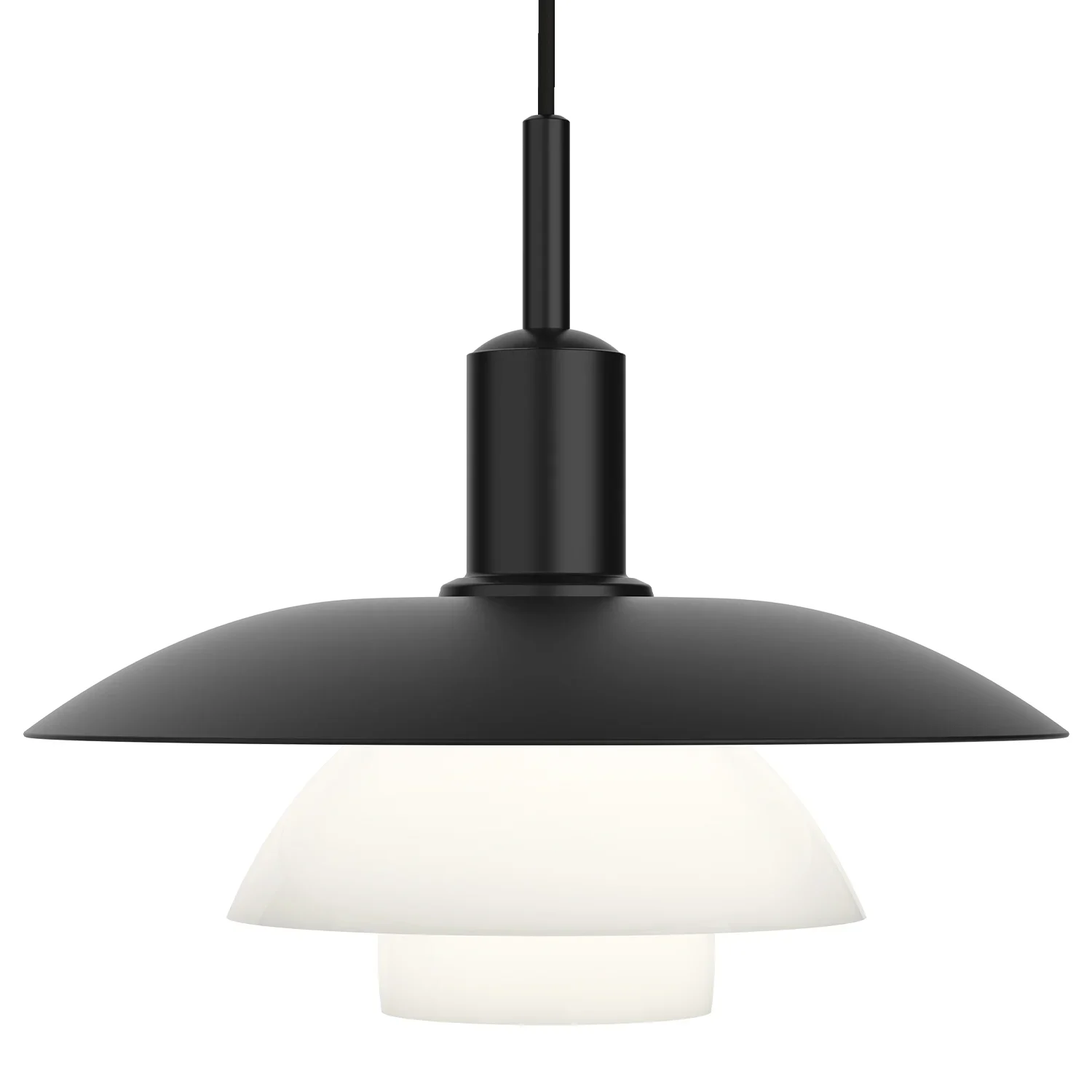 Louis Poulsen PH 5/5 Pendelleuchte schwarz Opalglas Ø 50 cm