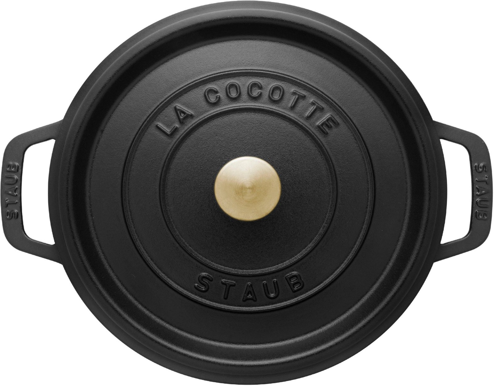 Staub La Cocotte rund 26 cm Gusseisen-Bräter 5,2 l Schwarz