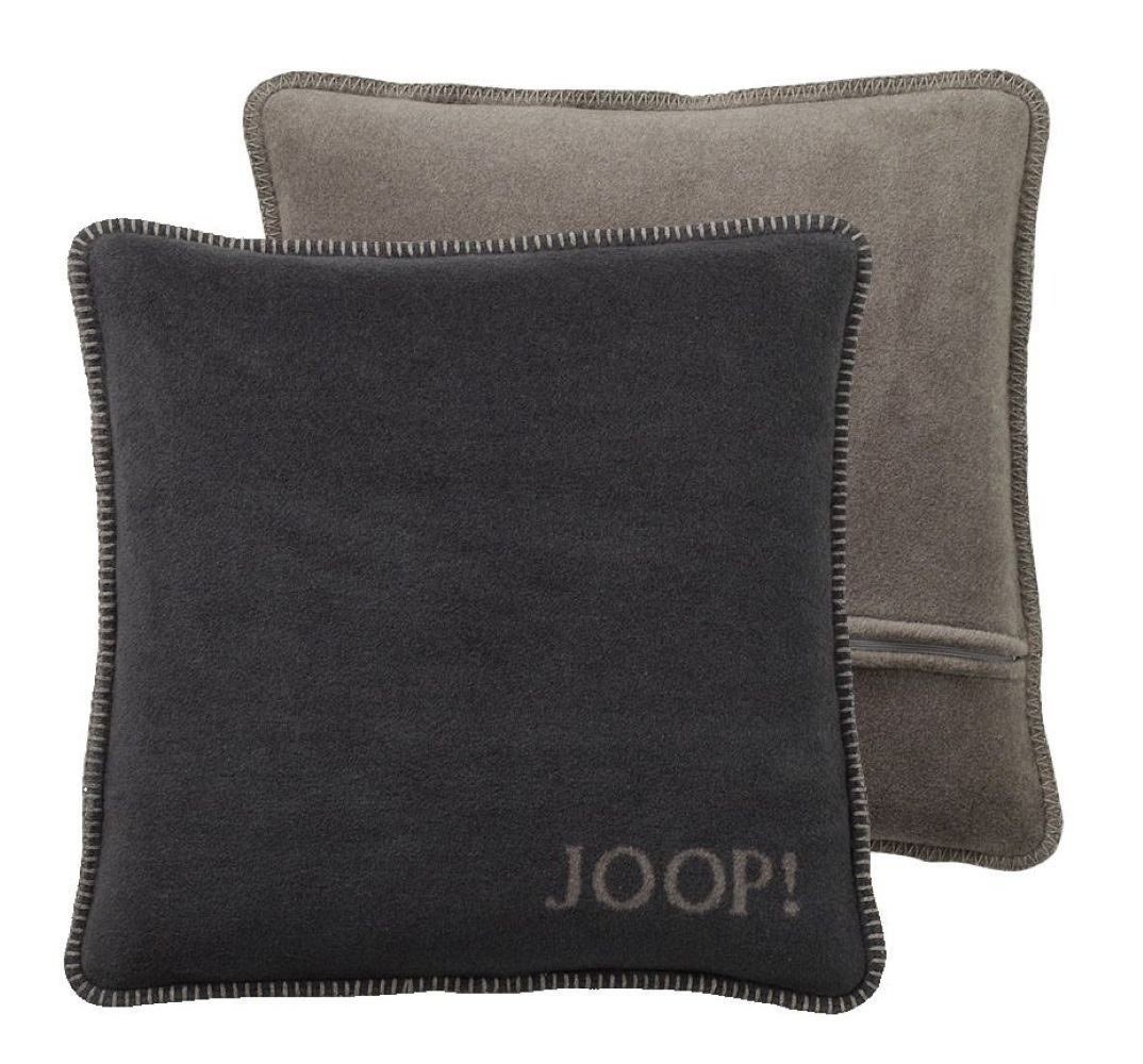 JOOP! Uni Doubleface Kissenhülle 50 × 50 cm Anthrazit-Taupe