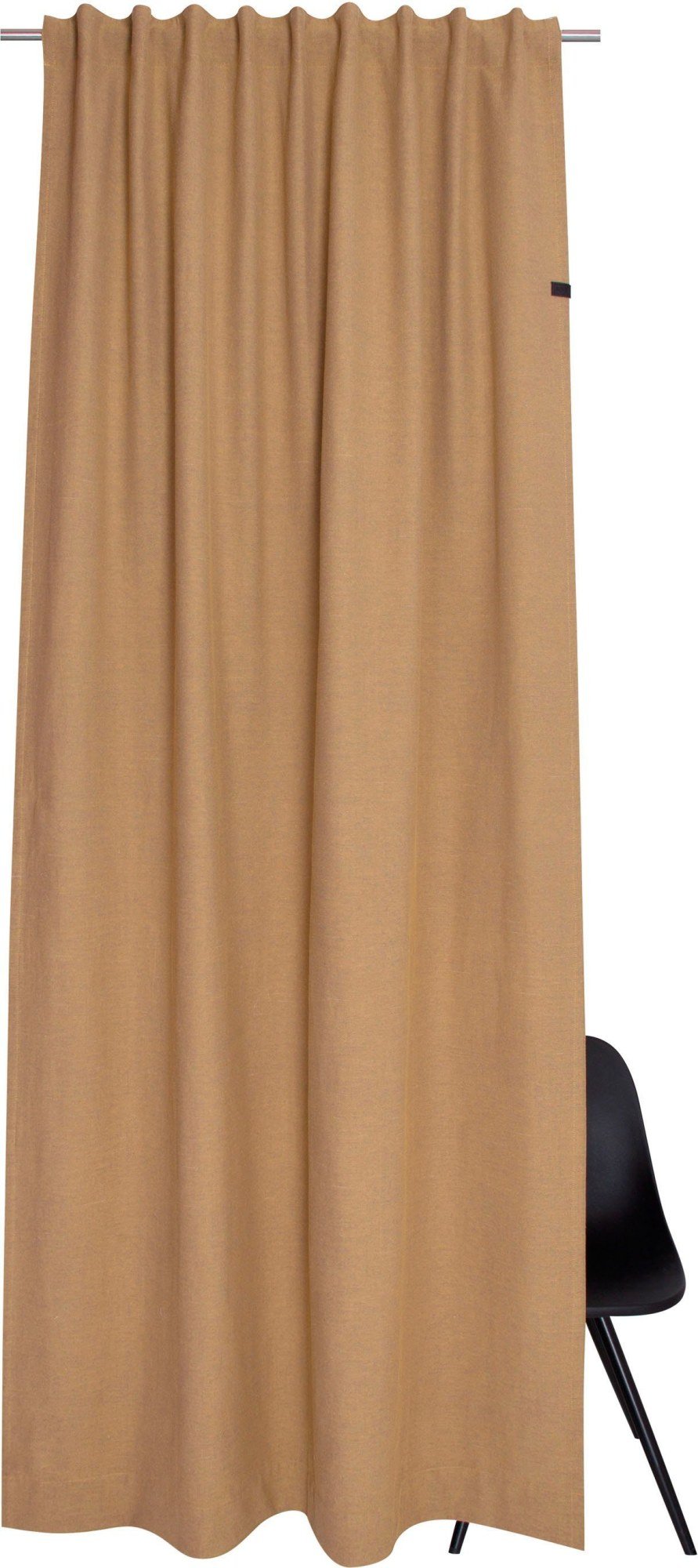 Schöner Wohnen Solo Vorhang Jacquard blickdicht Goldfarben/Sand 130 × 250 cm
