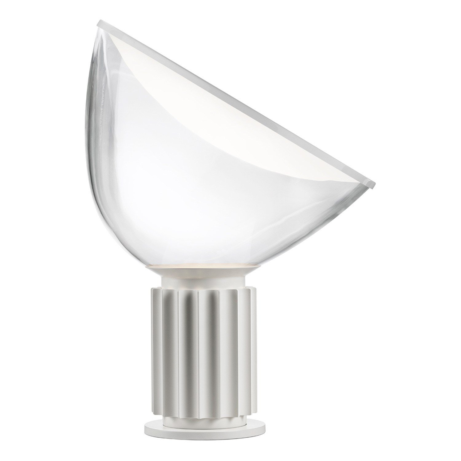 Flos Taccia Tischleuchte LED dimmbar matt weiß