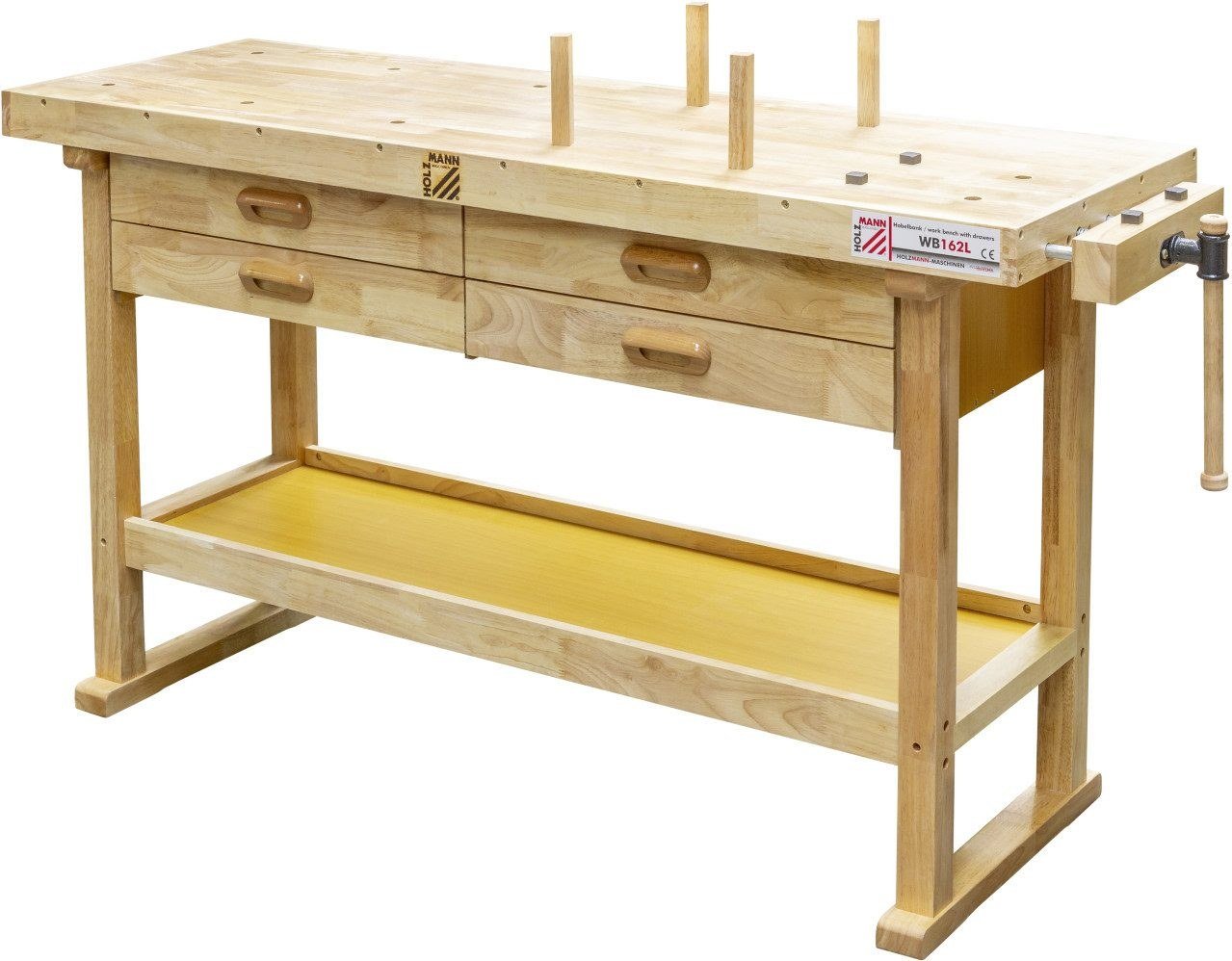 Holzmann WB162L Hobelbank aus Gummiholz 166 cm