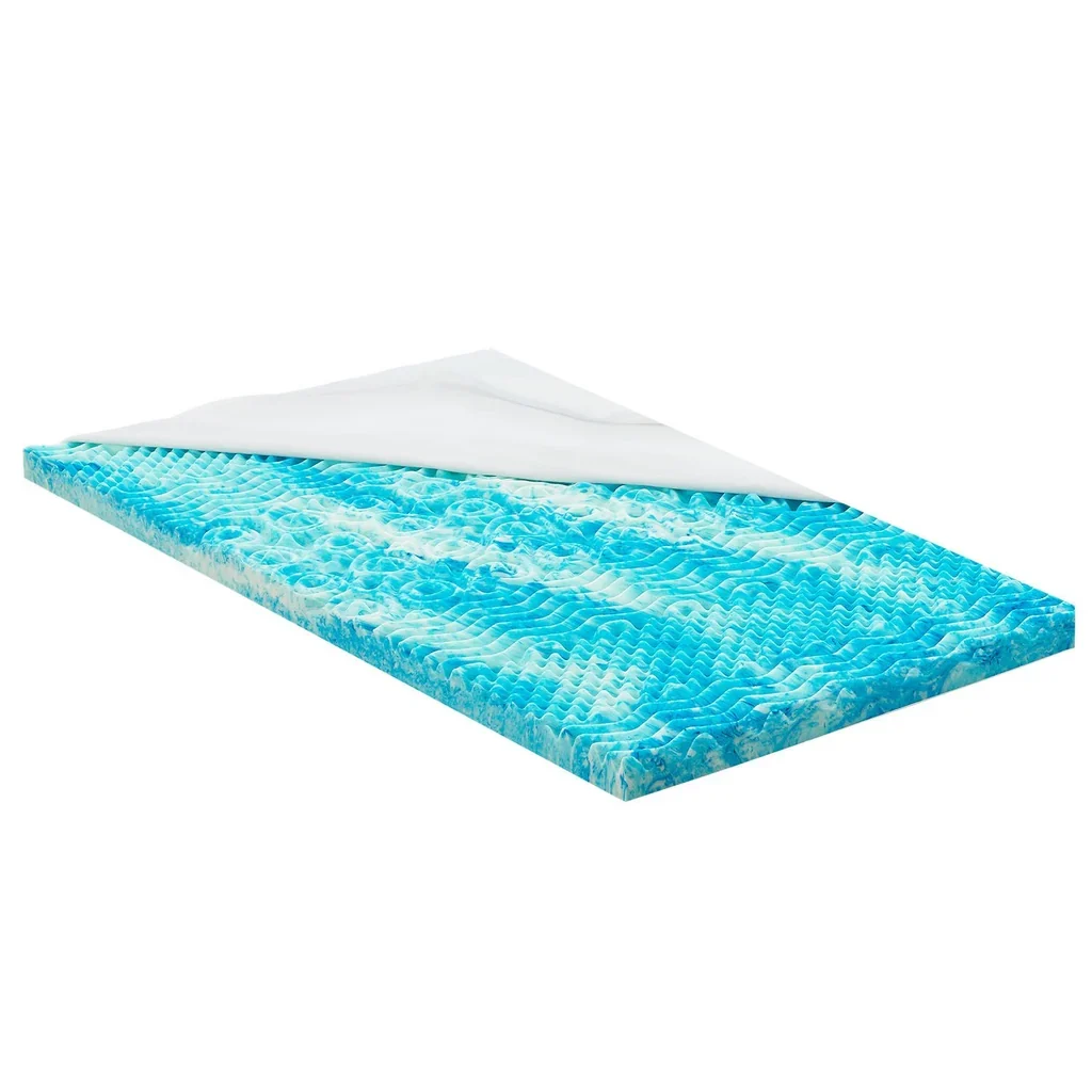 Juskys Matratzentopper Memoryschaum 7 cm mit Wellenprofil