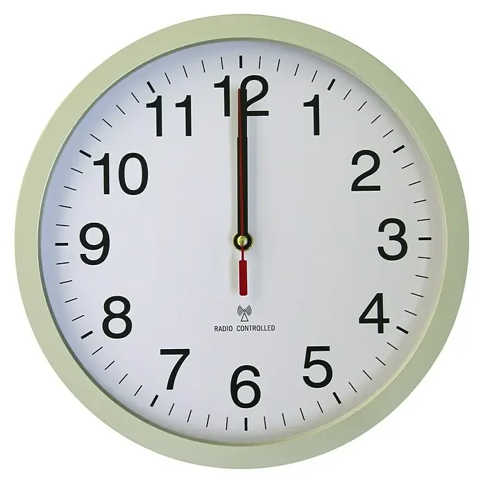 Voltomat Orologio Funkwanduhr Weiß/Silber Ø 30 cm