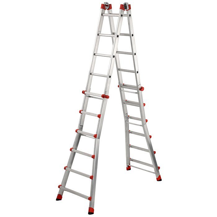 Hailo M80 Teleskopleiter 4 × 6 Sprossen