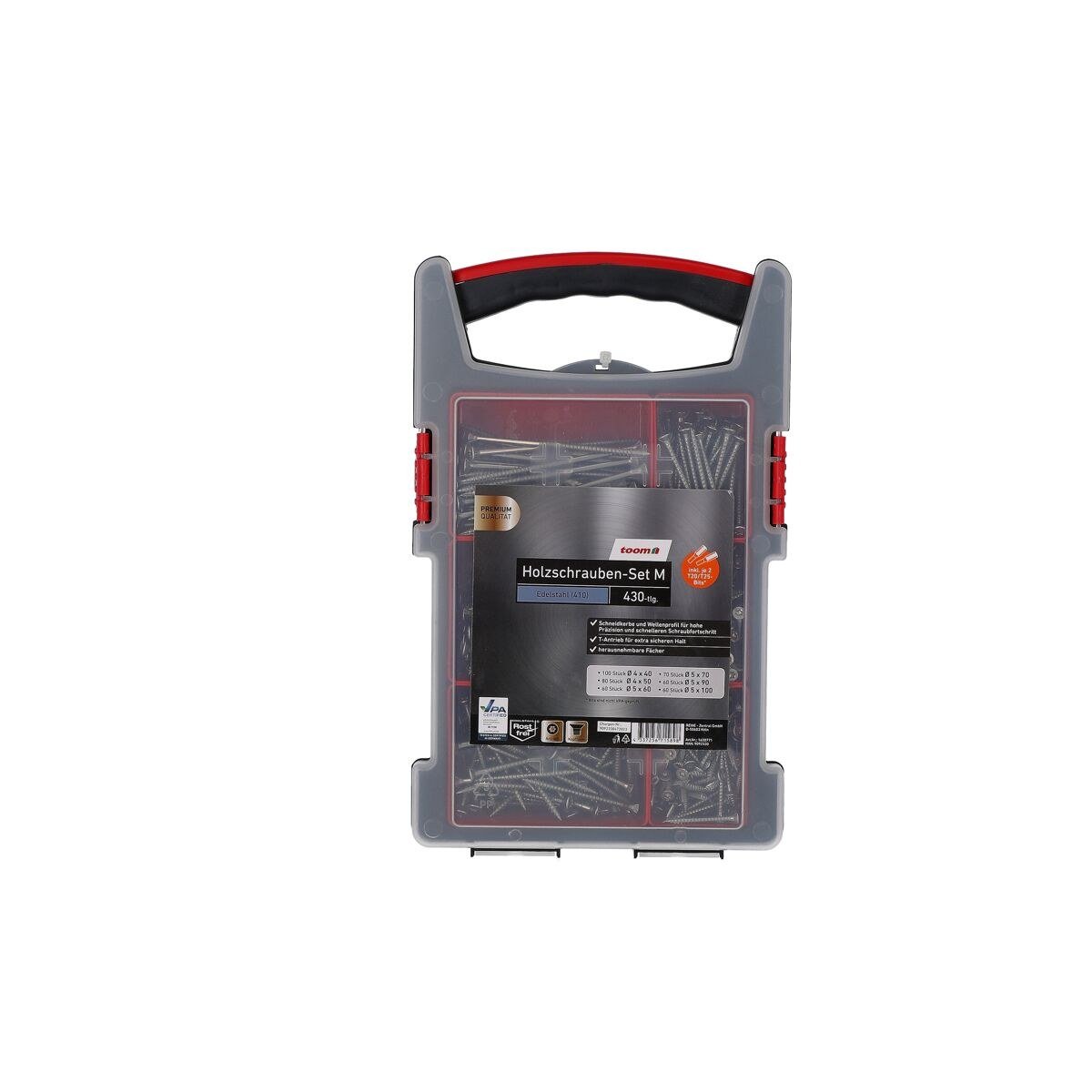 toom Holzschrauben-Set Torx Edelstahl A2 430-teilig